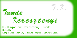 tunde keresztenyi business card