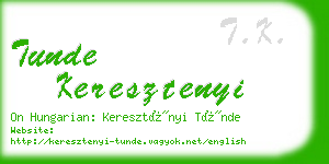 tunde keresztenyi business card